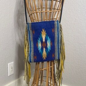 Bohemian Blue and Yellow Crossbody Bag